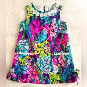 Lilly Pulitzer Girls Shift Dress Size 3. Party All the Tide. NWOT 😒